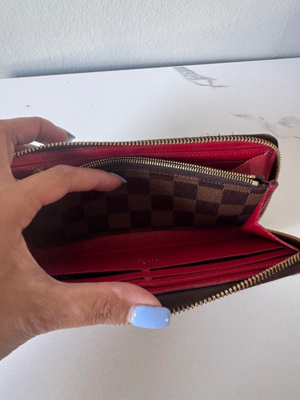 Louis Vuitton Damier Ebene Pattern Wallet